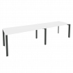 Onix Рабочая станция на П-образном м/к O.MP-RS-2.4.8 Белый Бриллиант/Металл Антрацит 3160*800*750