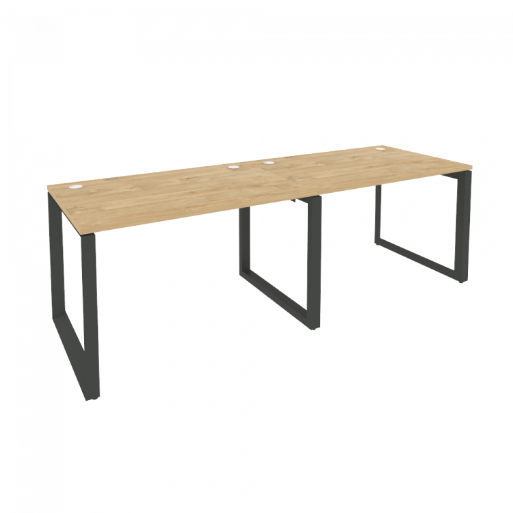 Onix Рабочая станция на О-образном м/к O.MO-RS-2.2.8 Тиквуд Светлый/Металл Антрацит 2360*800*750