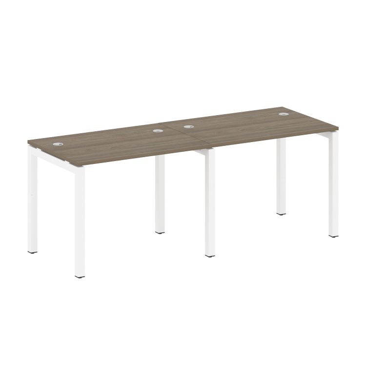 Metal System Quattro Рабочая станция на 2 места на П-образном м/к 50БП.СМ-2.1 Вяз Благородный/Металл