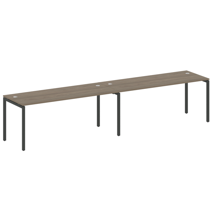 Metal System Quattro Рабочая станция на 2 места на П-образном м/к 40БП.СМ-2.5 Вяз Благородный/Металл