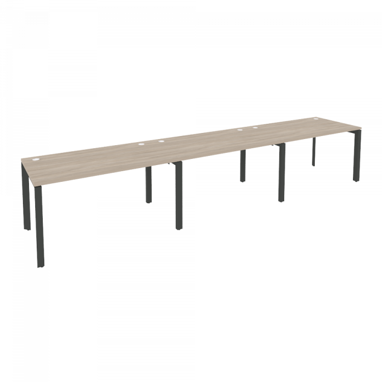 Onix Рабочая станция на П-образном м/к O.MP-RS-3.3.8 Дуб Аттик/Металл Антрацит 4140*800*750