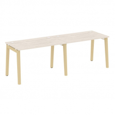 Onix Wood Рабочая станция OW.RS-2.2.7 Денвер Светлый/Дуб Светлый/Металл Белый 2360*720*750