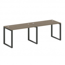 Metal System Рабочая станция на 2 места на О-образном м/к БО.СМ-2.2 Вяз Благородный/Металл Антрацит