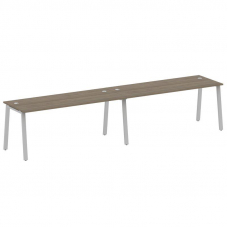 Metal System Рабочая станция на 2 места на А-образном м/к БА.СМ-2.5 Вяз Благородный/Металл Серый 360