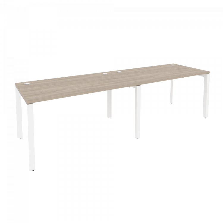 Onix Рабочая станция на П-образном м/к O.MP-RS-2.3.8 Дуб Аттик/Металл Белый 2760*800*750