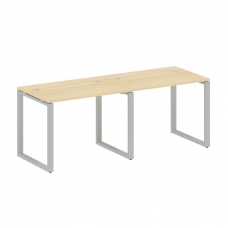 Metal System Рабочая станция на 2 места на О-образном м/к БО.СМ-2.1 Акация Лорка/Металл Серый 2000*7