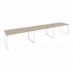 Onix Рабочая станция на О-образном м/к O.MO-RS-3.3.8 Дуб Аттик/Металл Белый 4140*800*750