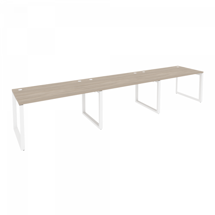 Onix Рабочая станция на О-образном м/к O.MO-RS-3.3.8 Дуб Аттик/Металл Белый 4140*800*750