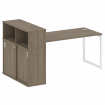 Metal System Quattro Стол письменный с шкафом-купе на О-образном м/к 40БО.РС-СШК-3.4 Т Вяз Благородн