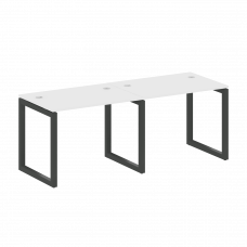 Metal System Quattro Рабочая станция на 2 места на О-образном м/к 50БО.СМ-2.1 Белый/Металл Антрацит