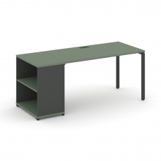 Concept Стол рабочий с опорным стеллажом CN.SP-203 Кобо/Антрацит/Металл Антрацит 1800*720*750