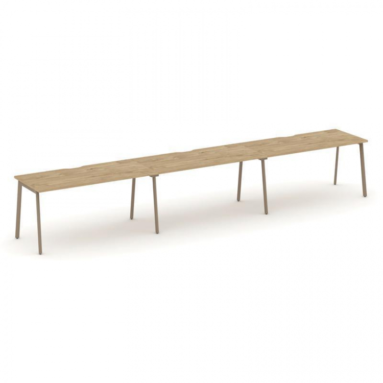 Estetica Рабочая станция 3 места ES.RS-3.4-VP Тиквуд Светлый/Металл Латте 4740*730*750