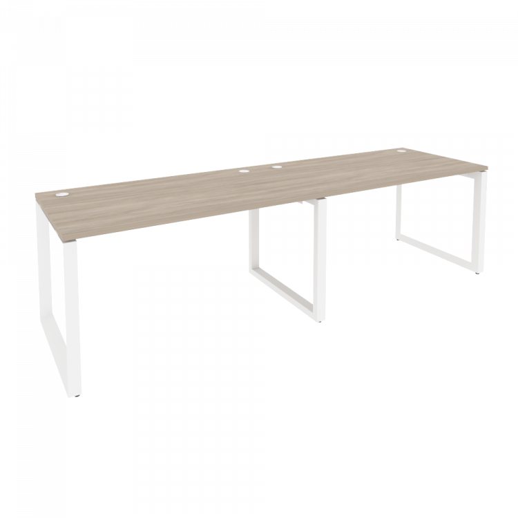 Onix Рабочая станция на О-образном м/к O.MO-RS-2.3.8 Дуб Аттик/Металл Белый 2760*800*750