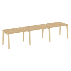 Onix Wood Рабочая станция OW.RS-3.2.8 Тиквуд Светлый/Дуб Светлый/Металл Белый 3540*800*750