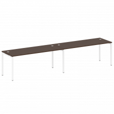 Metal System Quattro Рабочая станция на 2 места на П-образном м/к 40БП.СМ-2.5 Венге Цаво/Металл Белы