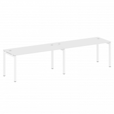 Metal System Quattro Рабочая станция на 2 места на П-образном м/к 50БП.СМ-2.4 Белый/Металл Белый 320