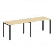 Metal System Рабочая станция на 2 места на П-образном м/к БП.СМ-2.2 Акация Лорка/Металл Антрацит 240