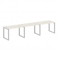 Metal System Рабочая станция на 3 места на О-образном м/к БО.СМ-3.2 Дуб Наварра/Металл Серый 3600*72