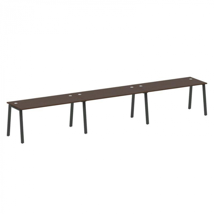 Metal System Рабочая станция на 3 места на А-образном м/к БА.СМ-3.4 Венге Цаво/Металл Антрацит 4800*