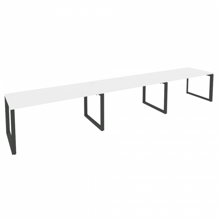 Onix Рабочая станция на О-образном м/к O.MO-RS-3.4.8 Белый Бриллиант/Металл Антрацит 4740*800*750