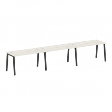 Metal System Рабочая станция на 3 места на А-образном м/к БА.СМ-3.3 Дуб Наварра/Металл Антрацит 4200