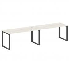 Metal System Рабочая станция на 2 места на О-образном м/к БО.СМ-2.4 Дуб Наварра/Металл Антрацит 3200