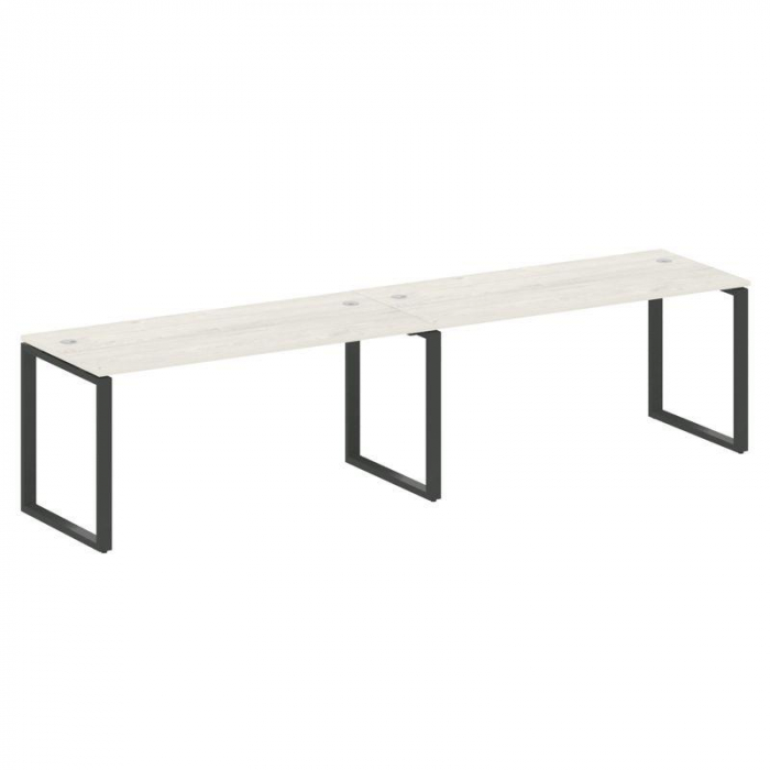 Metal System Рабочая станция на 2 места на О-образном м/к БО.СМ-2.4 Дуб Наварра/Металл Антрацит 3200