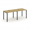 Concept Рабочая станция 2 места CN.ORS-001 Дуб Винченцо/Металл Черный 1960*720*750