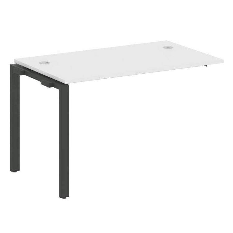 Metal System Проходной элемент рабочей станции на П-образном м/к БП.ПРС-СП-1.2 Белый/Металл Антрацит