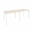 Onix Рабочая станция на П-образном м/к O.MP-RS-2.1.7 Денвер Светлый/Металл Белый 1960*720*750