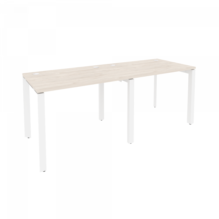 Onix Рабочая станция на П-образном м/к O.MP-RS-2.1.7 Денвер Светлый/Металл Белый 1960*720*750