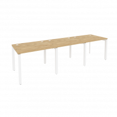 Onix Рабочая станция на П-образном м/к O.MP-RS-3.1.8 Тиквуд Светлый/Металл Белый 2940*800*750