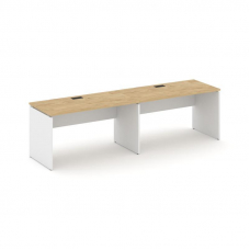 Style Project Рабочая станция 1 сторон. SN-D.ORS-004 Тиквуд Светлый/Белый/Черная Заглушка 3160*600*7