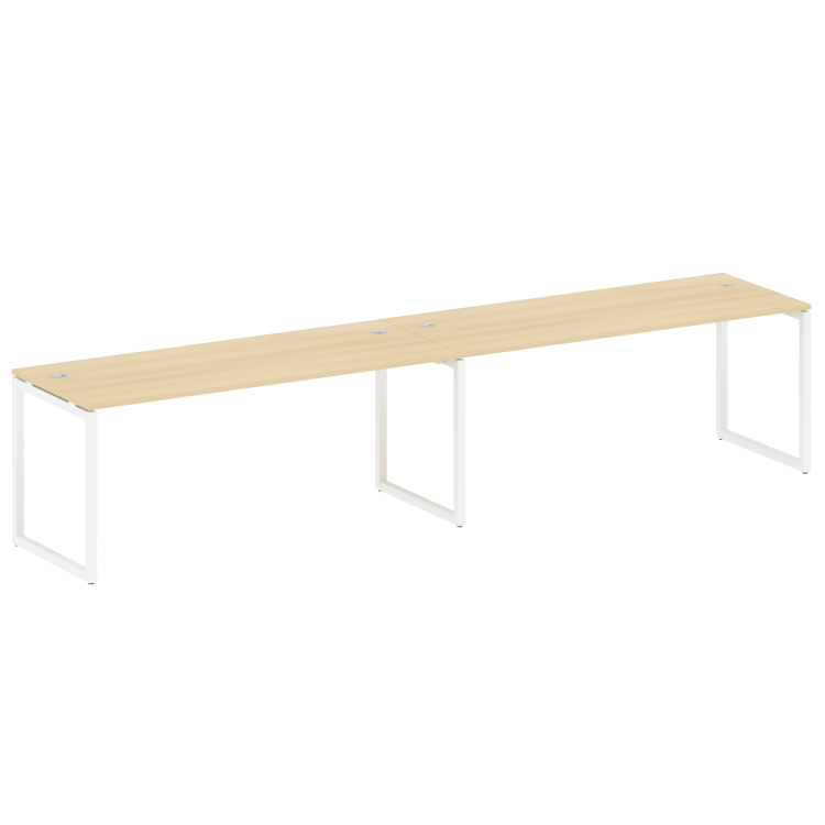 Metal System Quattro Рабочая станция на 2 места на О-образном м/к 40БО.СМ-2.5 Акация Лорка/Металл Бе