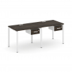 Concept Рабочая станция односторонняя с подвес. тумбами 2 места CN.ORS-109 W Дуб Мали/Белый Бриллиан