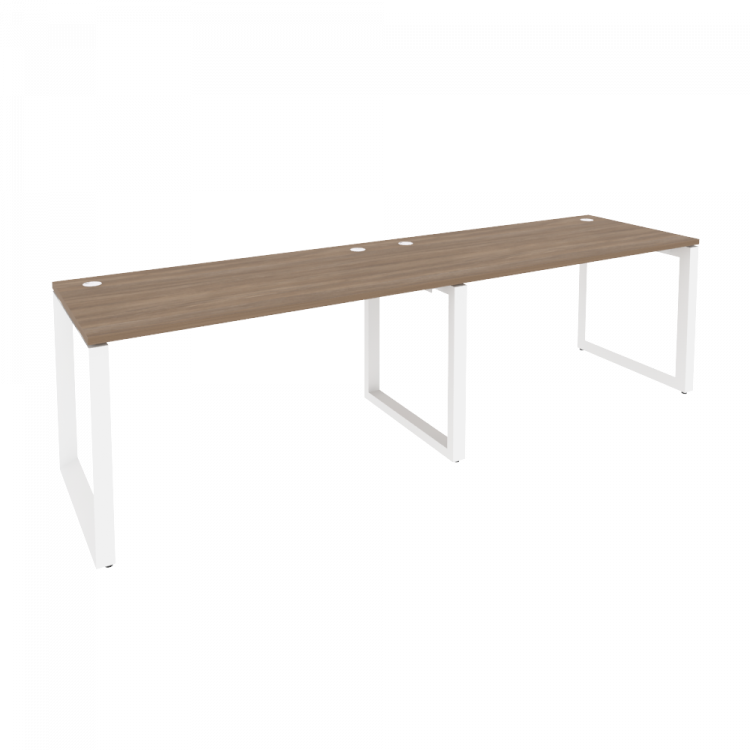 Onix Рабочая станция на О-образном м/к O.MO-RS-2.3.7 Дуб Аризона/Металл Белый 2760*720*750