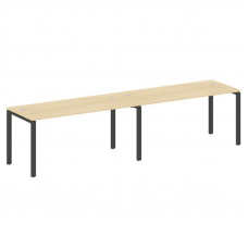 Metal System Рабочая станция на 2 места на П-образном м/к БП.СМ-2.4 Акация Лорка/Металл Антрацит 320