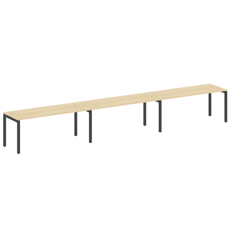 Metal System Quattro Рабочая станция на 3 места на П-образном м/к 50БП.СМ-3.5 Акация Лорка/Металл Ан