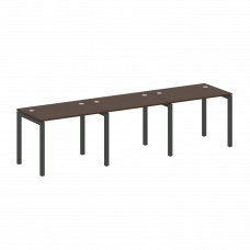 Metal System Quattro Рабочая станция на 3 места на П-образном м/к 50БП.СМ-3.1 Венге Цаво/Металл Антр