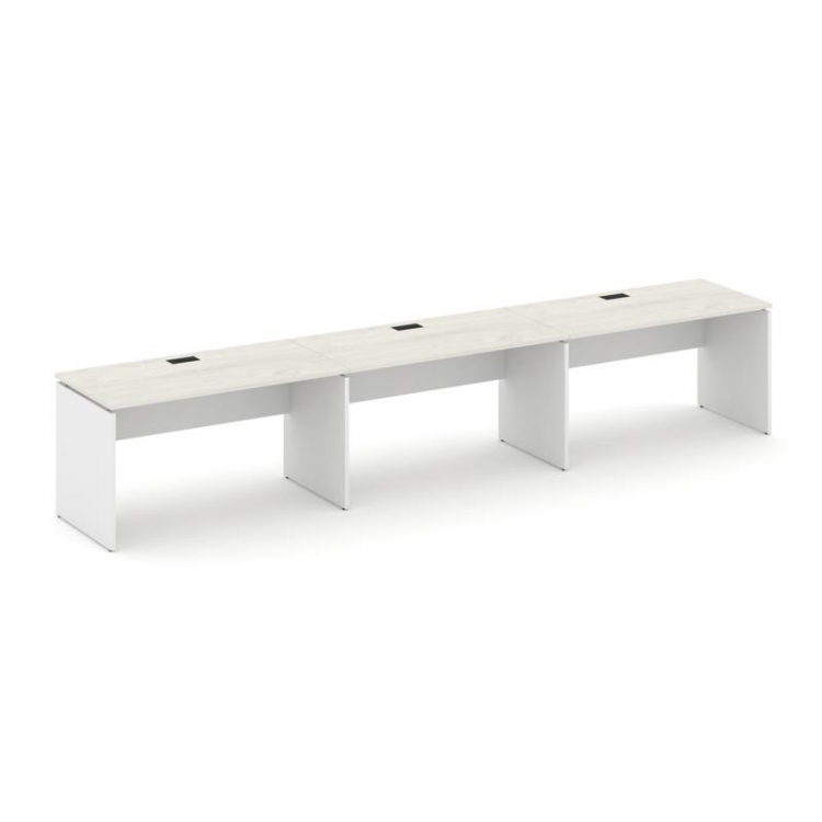 Style Project Рабочая станция 1 сторон. SN-D.ORS-034 Дуб Наварра/Белый/Черная Заглушка 4740*600*750