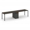 Concept Рабочая станция 2 места с 1 опорной тумбой CN.ORS-405 A Дуб Мали/Антрацит/Металл Антрацит 23