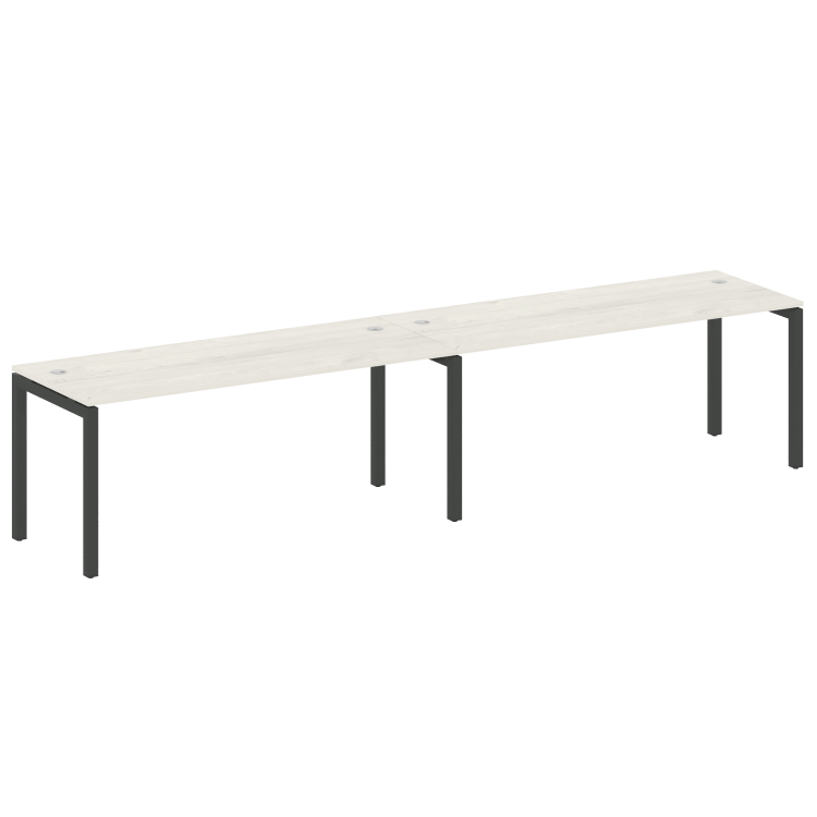 Metal System Quattro Рабочая станция на 2 места на П-образном м/к 50БП.СМ-2.5 Дуб Наварра/Металл Ант