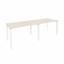 Onix Рабочая станция на П-образном м/к O.MP-RS-2.2.7 Денвер Светлый/Металл Белый 2360*720*750