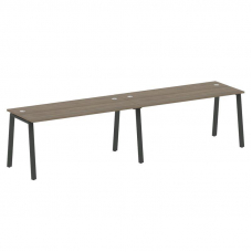 Metal System Рабочая станция на 2 места на А-образном м/к БА.СМ-2.4 Вяз Благородный/Металл Антрацит