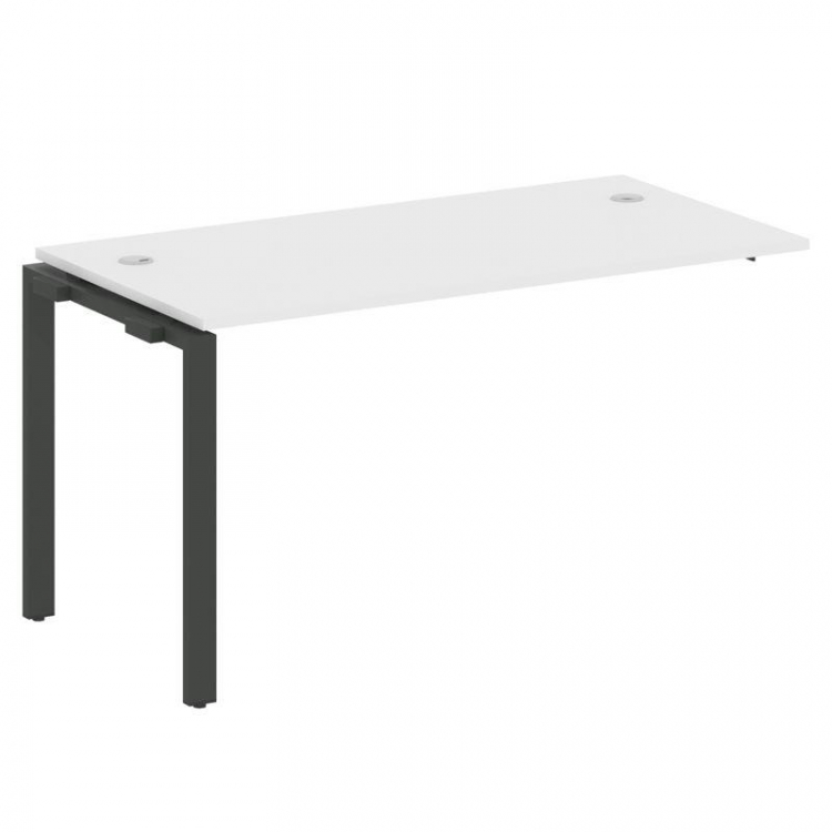 Metal System Проходной элемент рабочей станции на П-образном м/к БП.ПРС-СП-1.3 Белый/Металл Антрацит