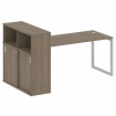 Metal System Quattro Стол письменный с шкафом-купе на О-образном м/к 40БО.РС-СШК-3.4 Т Вяз Благородн