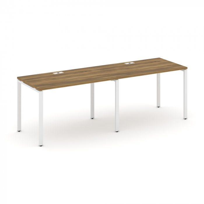 Concept Рабочая станция 2 места CN.ORS-002 Сандал Янтарный/Металл Белый 2360*720*750