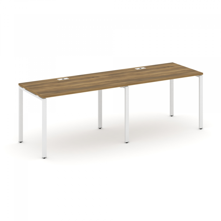 Concept Рабочая станция 2 места CN.ORS-002 Сандал Янтарный/Металл Белый 2360*720*750