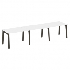 Onix Wood Рабочая станция OW.RS-3.2.8 Белый Бриллиант/Дуб Темный/Металл Антрацит 3540*800*750