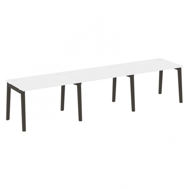 Onix Wood Рабочая станция OW.RS-3.2.8 Белый Бриллиант/Дуб Темный/Металл Антрацит 3540*800*750